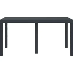 vidaXL Mesa de Jardín 150 x 100 x 73 cm ratán sintético Antracita New