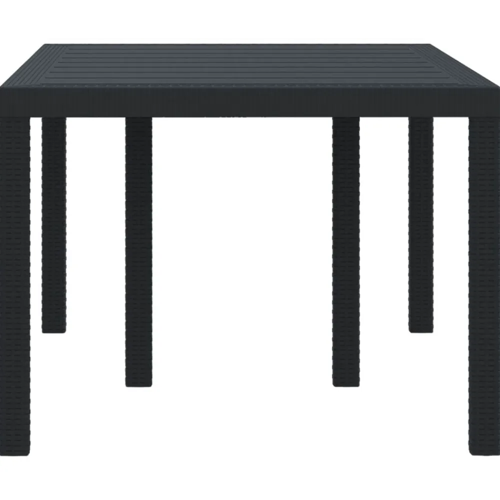 vidaXL Mesa de Jardín 150 x 100 x 73 cm ratán sintético Antracita New
