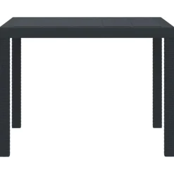 vidaXL Mesa de Jardín 100 x 100 x 73 cm ratán sintético Antracita Hot