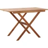 vidaXL Muebles De Jardín-Mesa de jardín de madera maciza de acacia 110x67x74 cm