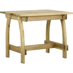 vidaXL Mesa de jardín de madera de pino impregnada 110x74x75 cm Sale