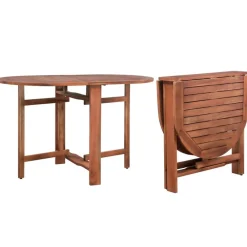 vidaXL Mesa de jardín de madera de acacia maciza 120x70x74 cm Sale