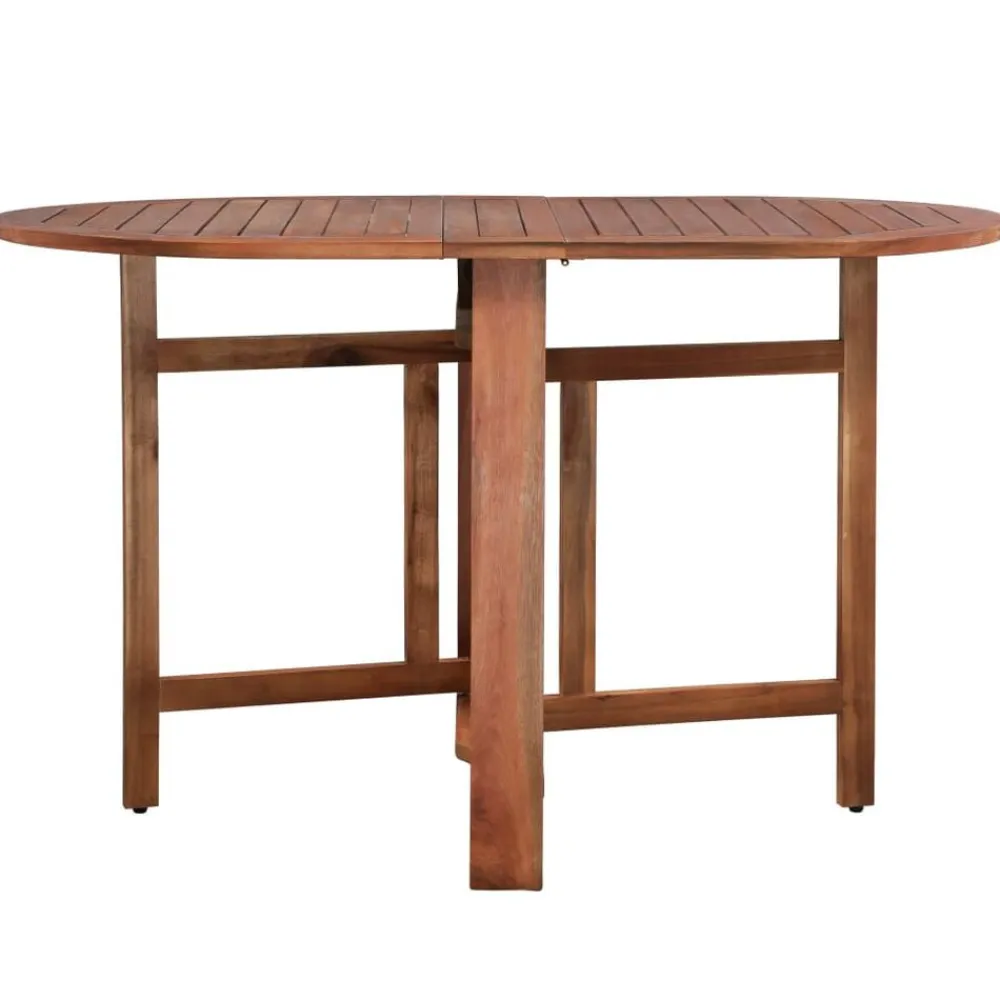 vidaXL Mesa de jardín de madera de acacia maciza 120x70x74 cm Sale
