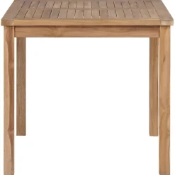 vidaXL Muebles De Jardín-Mesa de jardín de madera maciza de teca 80x80x77 cm