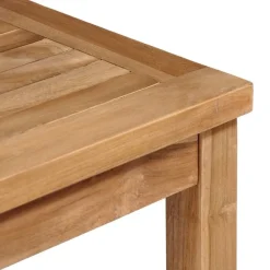 vidaXL Muebles De Jardín-Mesa de jardín de madera maciza de teca 80x80x77 cm