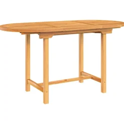 vidaXL Mesa de jardín extensible madera maciza teca 110-160x80x75 cm Sale