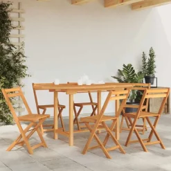 vidaXL Mesa de jardín extensible madera maciza teca 110-160x80x75 cm Sale