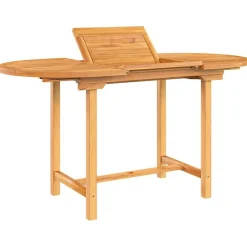 vidaXL Mesa de jardín extensible madera maciza teca 110-160x80x75 cm Sale