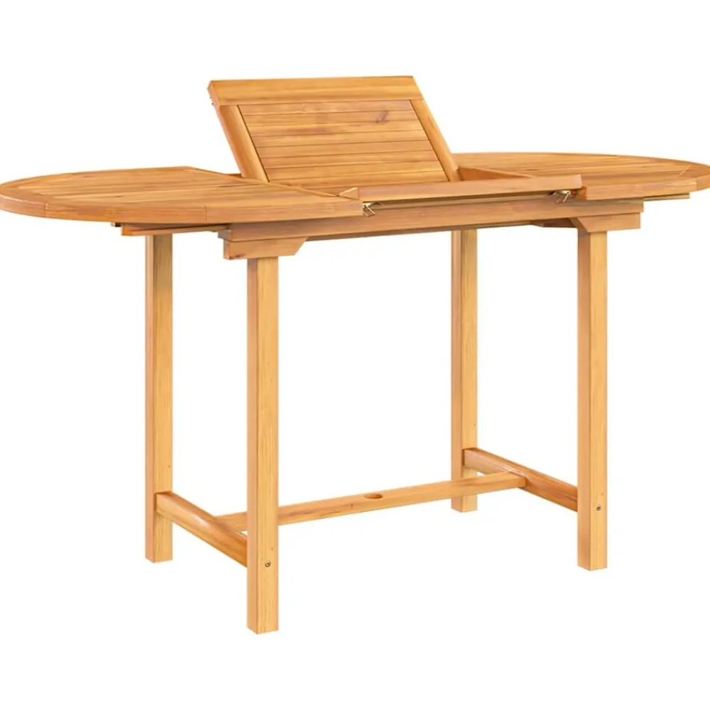 vidaXL Mesa de jardín extensible madera maciza teca 110-160x80x75 cm Sale
