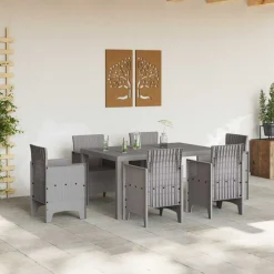 vidaXL Mesa de Jardín Gris Claro 150 x 100 x 73 cm ratán sintético Best