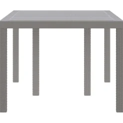 vidaXL Mesa de Jardín Gris Claro 150 x 100 x 73 cm ratán sintético Best