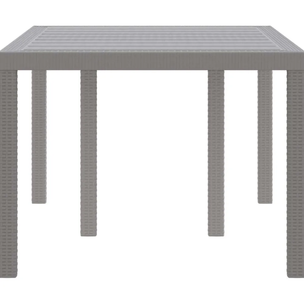 vidaXL Mesa de Jardín Gris Claro 150 x 100 x 73 cm ratán sintético Best
