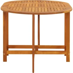 vidaXL Muebles De Jardín-Mesa de jardín madera maciza de acacia 130x90x72 cm