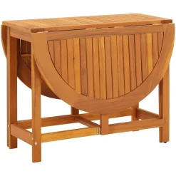 vidaXL Muebles De Jardín-Mesa de jardín madera maciza de acacia 130x90x72 cm