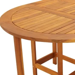 vidaXL Muebles De Jardín-Mesa de jardín madera maciza de acacia 130x90x72 cm