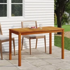 vidaXL Muebles De Jardín-Mesa de jardín madera maciza de acacia 110x55x67 cm