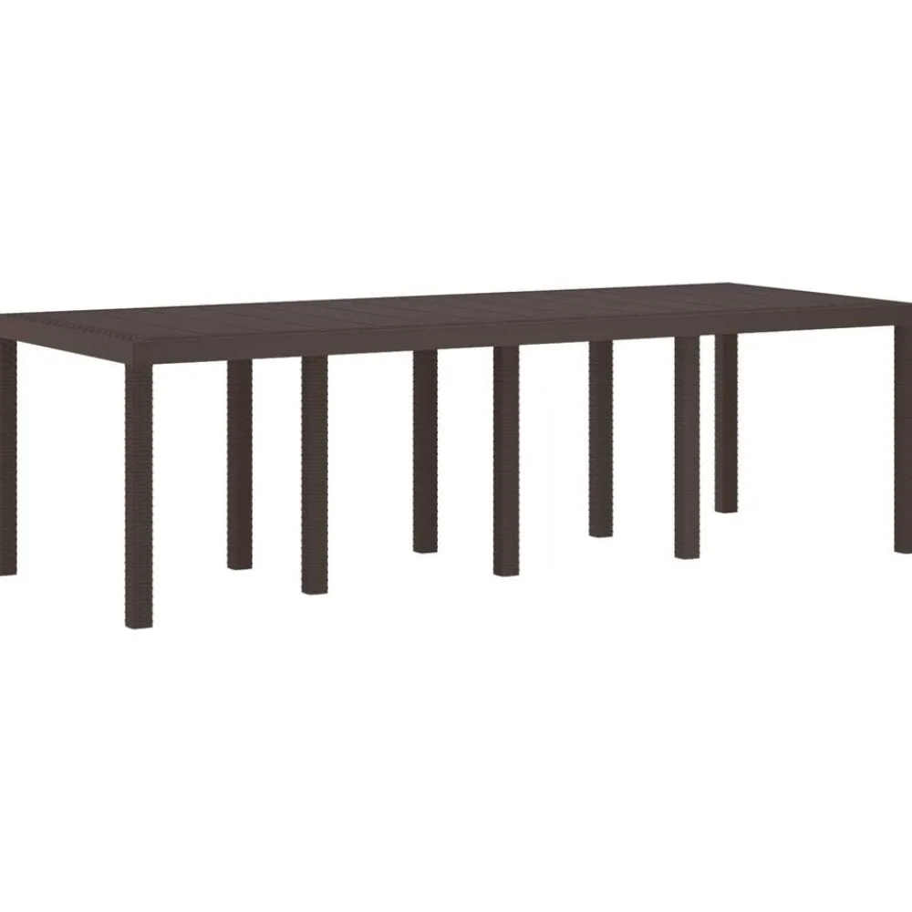 vidaXL Mesa de Jardín Marrón 250 x 100 x 73 cm ratán sintético Marrón Best