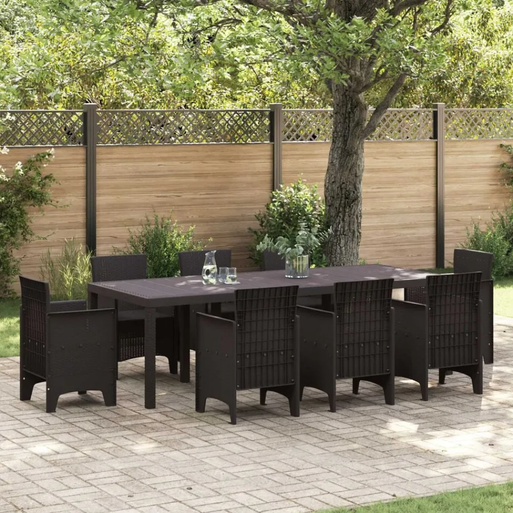 vidaXL Mesa de Jardín Marrón 250 x 100 x 73 cm ratán sintético Marrón Best