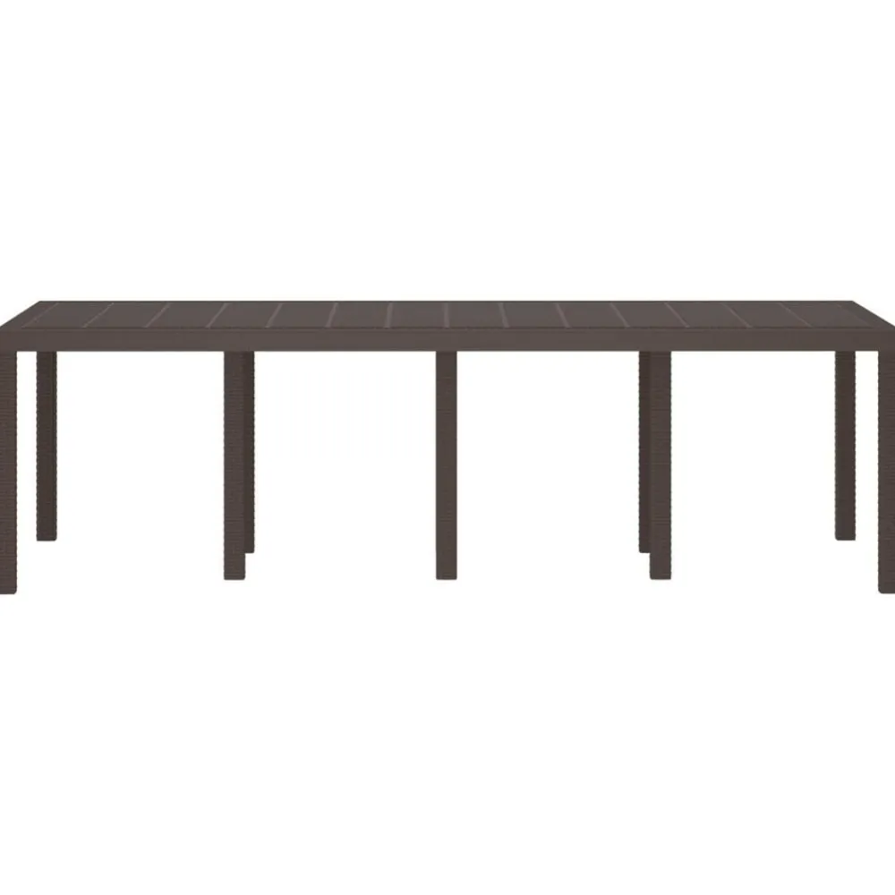 vidaXL Mesa de Jardín Marrón 250 x 100 x 73 cm ratán sintético Marrón Best