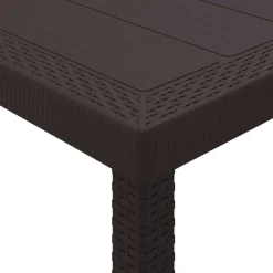 vidaXL Mesa de Jardín Marrón 250 x 100 x 73 cm ratán sintético Marrón Best