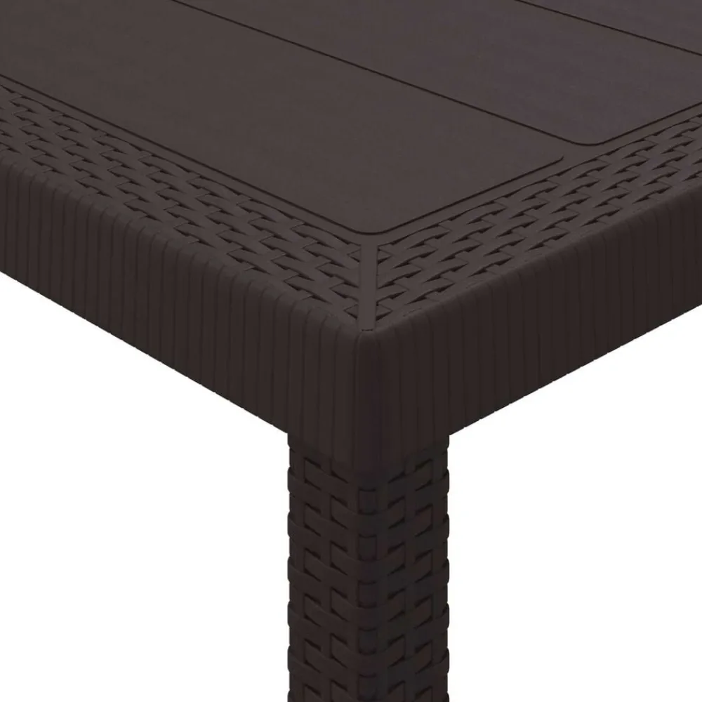 vidaXL Mesa de Jardín Marrón 250 x 100 x 73 cm ratán sintético Marrón Best
