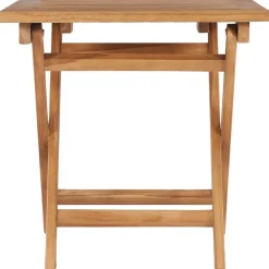 vidaXL Muebles De Jardín-Mesa de jardín plegable madera maciza de teca 45x45x45 cm