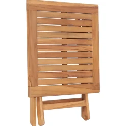 vidaXL Muebles De Jardín-Mesa de jardín plegable madera maciza de teca 45x45x45 cm