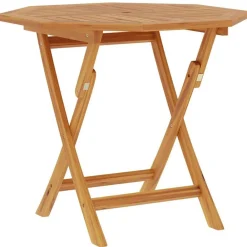 vidaXL Muebles De Jardín-Mesa de jardín plegable madera de teca maciza 85x85x76 cm