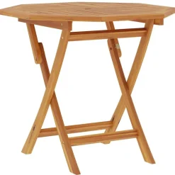 vidaXL Muebles De Jardín-Mesa de jardín plegable madera de teca maciza 85x85x76 cm