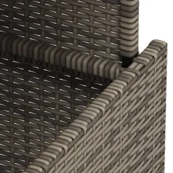 vidaXL Muebles De Jardín-Mesa de jardín ratán PE y madera de acacia 100x55x73 cm