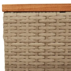 vidaXL Muebles De Jardín-Mesa de jardín ratán sintético madera acacia 55x55x37 cm