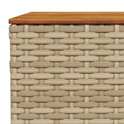 vidaXL Muebles De Jardín-Mesa de jardín ratán sintético madera acacia 55x55x36 cm