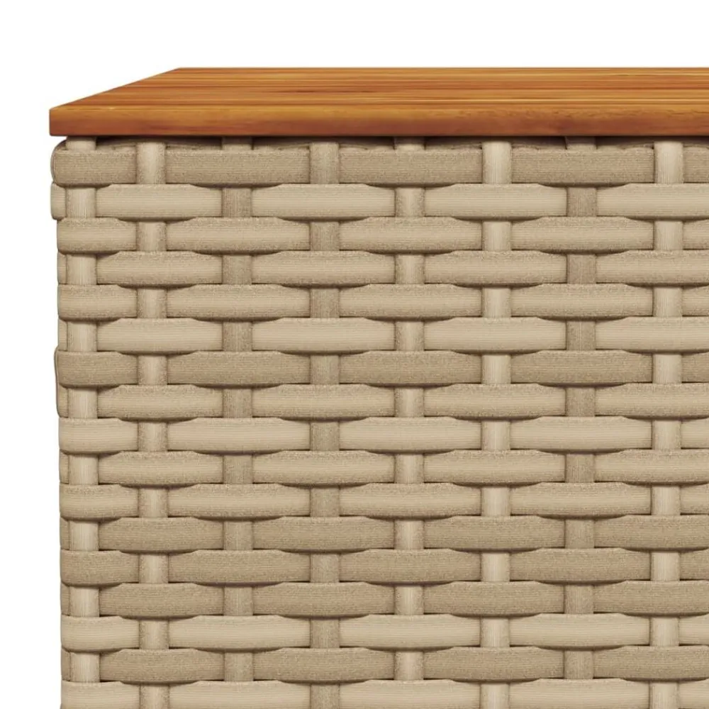 vidaXL Muebles De Jardín-Mesa de jardín ratán sintético madera acacia 55x55x36 cm