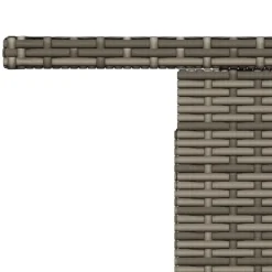 vidaXL Mesa de jardín superficie de vidrio ratán PE 100x55x73 cm Gris Sale