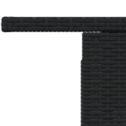vidaXL Mesa de jardín superficie de vidrio ratán PE 100x55x73 cm Negro Online
