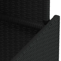vidaXL Mesa de jardín superficie de vidrio ratán PE 100x55x73 cm Negro Online