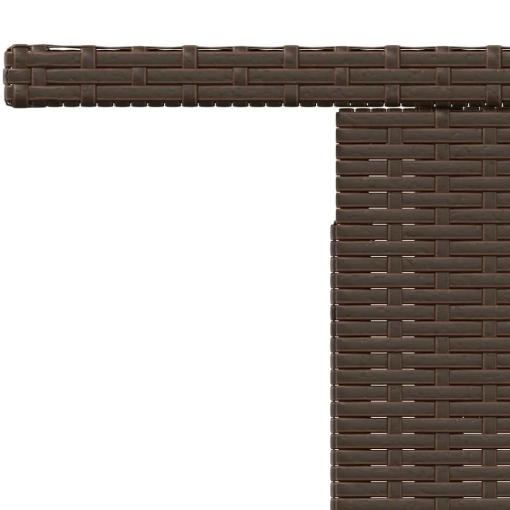 vidaXL Mesa de jardín superficie vidrio ratán PE marrón 100x55x73 cm Marrón Discount