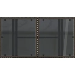 vidaXL Mesa de jardín superficie vidrio ratán PE marrón 100x55x73 cm Marrón Discount