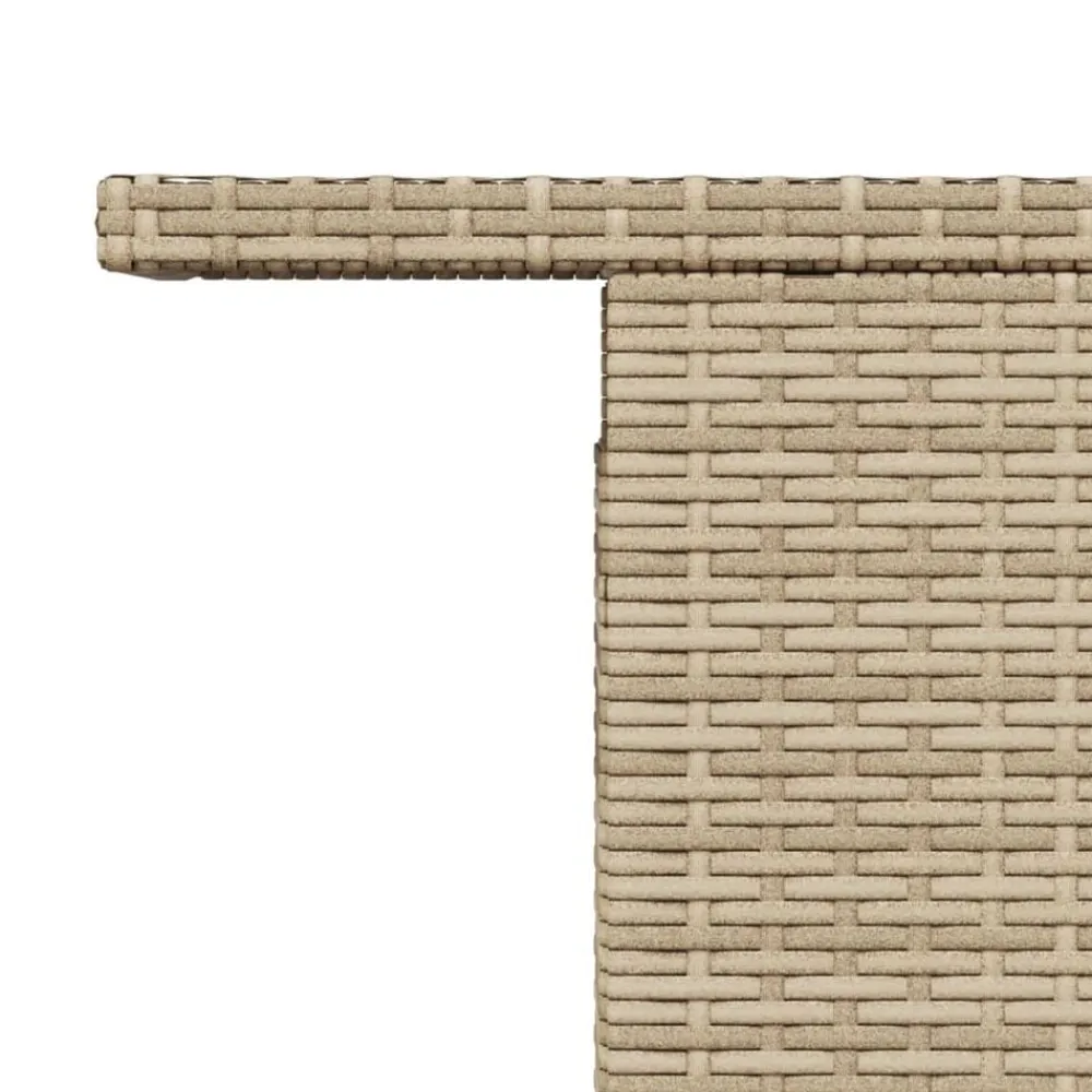 vidaXL Muebles De Jardín-Mesa de jardín superficie de vidrio ratán PE 100x55x73 cm