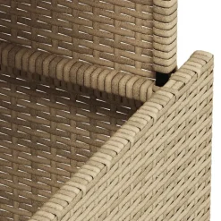 vidaXL Muebles De Jardín-Mesa de jardín superficie de vidrio ratán PE 100x55x73 cm