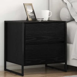 vidaXL Mesas-Mesa de Noche con cajón 50 x 39.5 x 50 cm