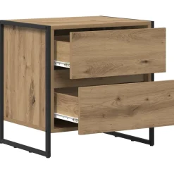 vidaXL Mesa de Noche con cajón Roble Artesanal 50 x 39.5 x 50 cm Roble artisan Clearance