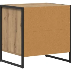 vidaXL Mesa de Noche con cajón Roble Artesanal 50 x 39,5 x 50 cm Roble artisan Discount