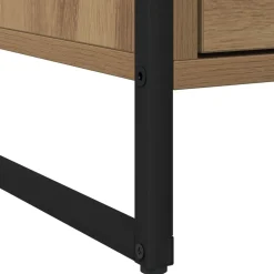 vidaXL Mesa de Noche con cajón Roble Artesanal 50 x 39,5 x 50 cm Roble artisan Discount