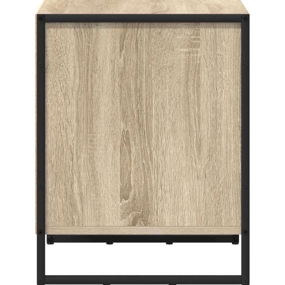vidaXL Mesa de Noche Sonoma 50 x 39.5 x 50 cm Madera contrachapada Roble Sonoma New