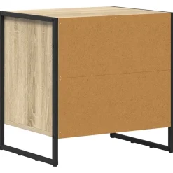 vidaXL Mesa de Noche Sonoma 50 x 39.5 x 50 cm Madera contrachapada Roble Sonoma New