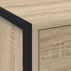 vidaXL Mesa de Noche Sonoma 50 x 39.5 x 50 cm Madera contrachapada Roble Sonoma New