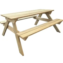 vidaXL Mesa de picnic de madera de pino 150x135x71,5 cm Best