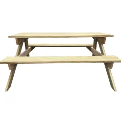 vidaXL Mesa de picnic de madera de pino 150x135x71,5 cm Best