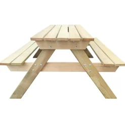 vidaXL Mesa de picnic de madera de pino 150x135x71,5 cm Best